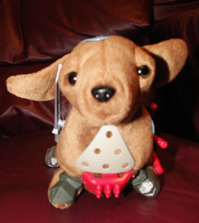 stuffed armored attack dog